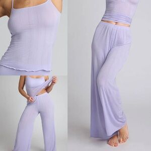 NEGATIVE Whipped Cami Top and Track Pant Set in Violet XS